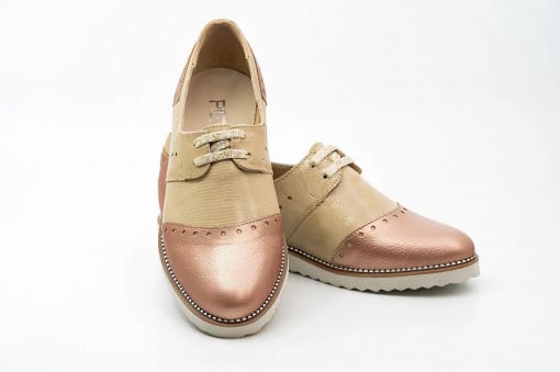 Pantofi casual dama Riana nud-bej (piele naturala)