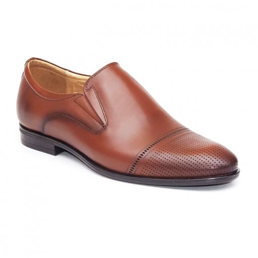 Pantofi eleganti barbati Luxemburg maro (piele naturala)