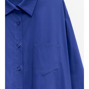 Rochie tip camasa | Albastru - Img 7
