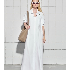 Rochie tip camasa | Alb - Img 2