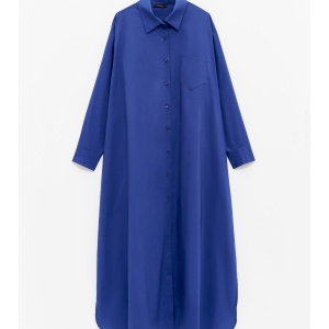 Rochie tip camasa | Albastru - Img 8