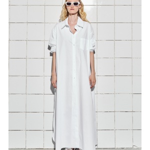 Rochie tip camasa | Alb - Img 3