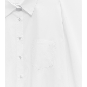 Rochie tip camasa | Alb - Img 4