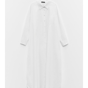 Rochie tip camasa | Alb - Img 5