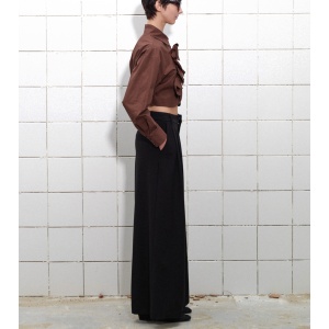Camasa crop cu detaliu floral - Img 3