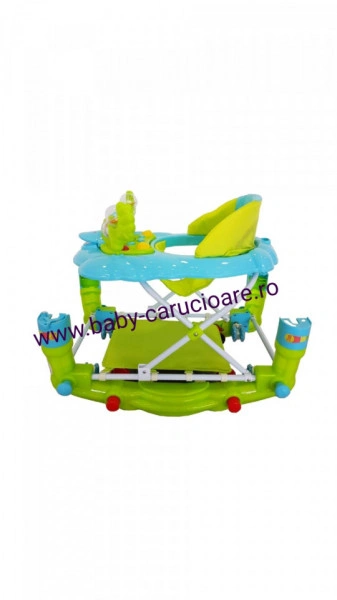 Premergator balansoar 2 in 1 cu roți din silicon Baby Care Ratusca Aqua - Img 2