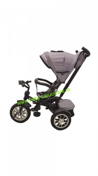 Tricicleta Turbo Bike cu poziție pentru somn Baby Care Grey - Img 4
