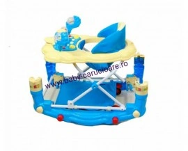 Premergător balansoar 2 in 1 Baby Care Ratusca Albastru - Img 3