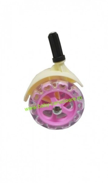 Premergator cu roți din silicon Baby Care Roz - Img 3