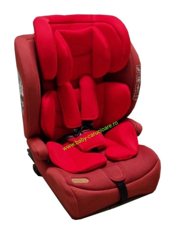 Scaun-Auto-cu-Isofix-Baby-C-Safety-Plus-Omologare-R-129-i-Size-9-36-kg-Rosu - Img 2