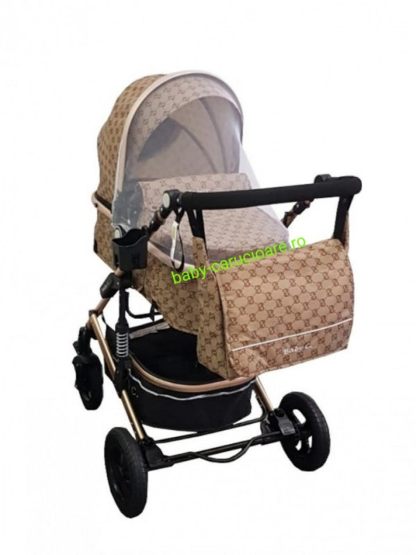 Cărucior-nou-născut-2-în-1-Baby-C-geantă-multifuncționala-plasă-pentru-insecte-cod-531-A-Bambucci - Img 4