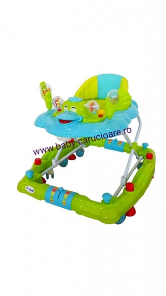 Premergator balansoar 2 in 1 cu roți din silicon Baby Care Ratusca Aqua - Img 4