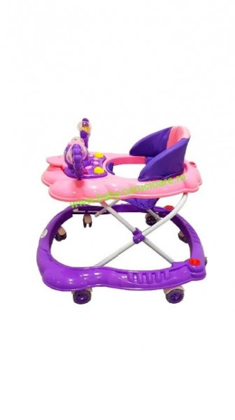 Premergător cu roți din silicon Baby Care Ratusca Purple - Img 2