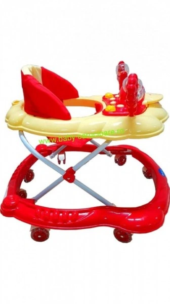 Premergător cu roți din silicon Baby Care ratusca- rosu - Img 2