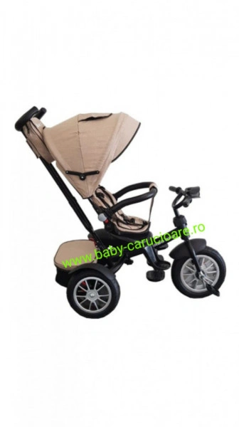 Tricicleta multifuncționala Turbo Bike cu poziție pentru somn Baby Care Capuccino - Img 4