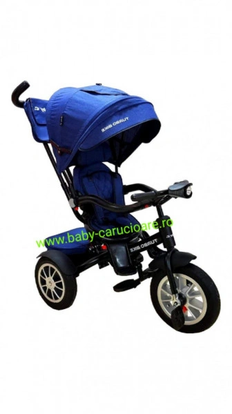 Tricicleta Turbo Bike cu poziție pentru somn Baby Care Albastru - Img 2