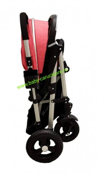 Cărucior nou născut 2 in 1 +plasă pentru insecte Baby Care 511 Pink - Img 3