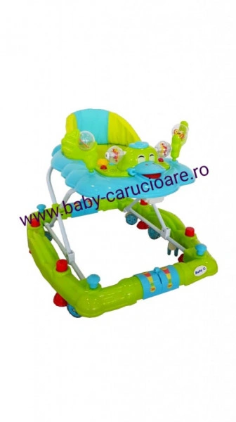 Premergator balansoar 2 in 1 cu roți din silicon Baby Care Ratusca Aqua - Img 5