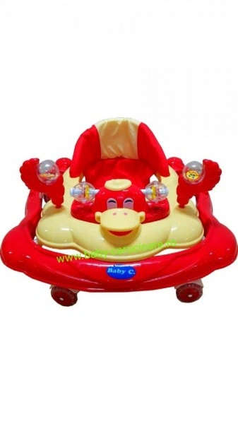Premergător cu roți din silicon Baby Care ratusca- rosu - Img 3