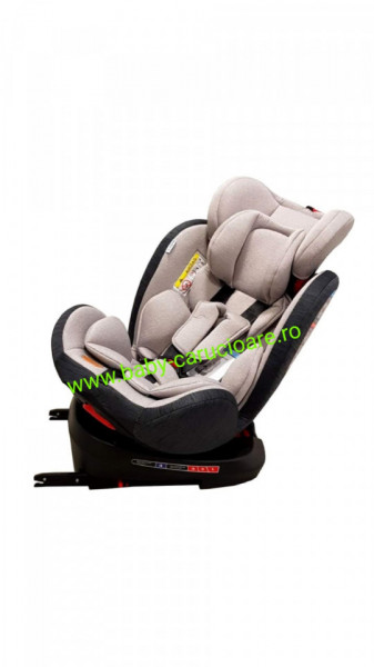 Scaun auto cu isofix 360° Baby Care Grey