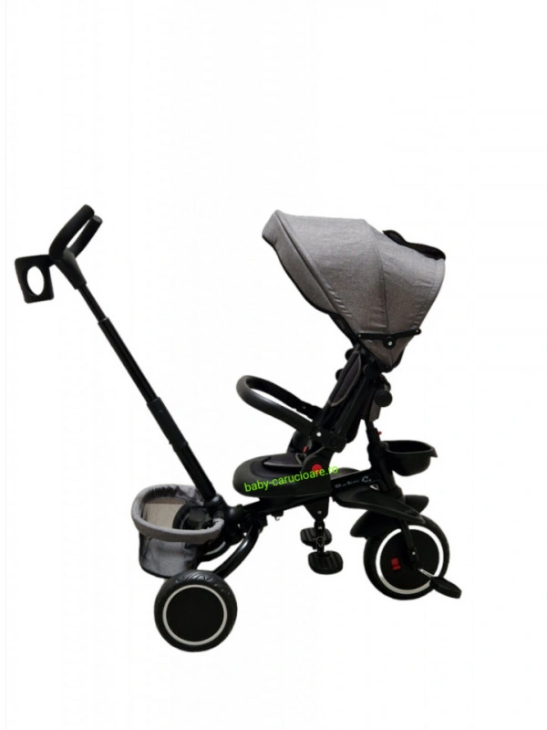 Tricicleta-pliabila-multifuncționala-360°-Baby-C-cu-poziție-pentru-somn-cod-T-08-E-Gri - Img 4
