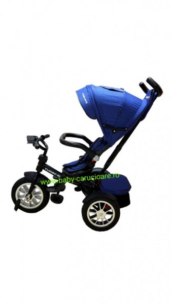 Tricicleta Turbo Bike cu poziție pentru somn Baby Care Albastru - Img 3