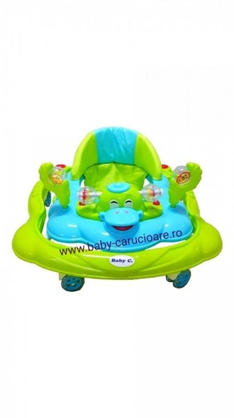Premergator cu roți din silicon Baby Care Aqua - Img 4