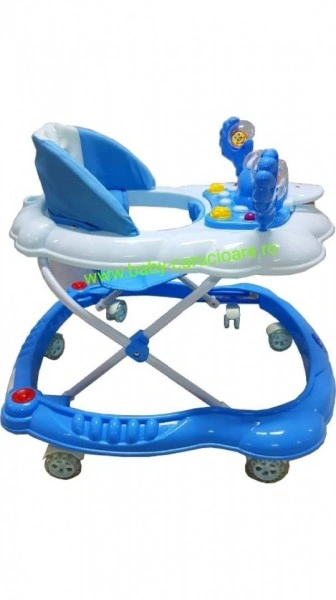 Premergător cu roți din silicon Baby Care ratusca- albastru - Img 2