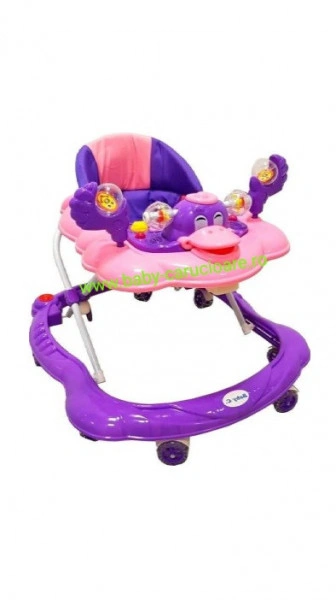 Premergător cu roți din silicon Baby Care Ratusca Purple - Img 4