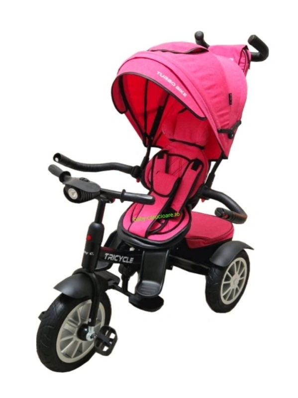 Tricicleta-multifuncționala-Turbo-Bike-cu-poziție-pentru-somn-Baby-Care-Roz - Img 3