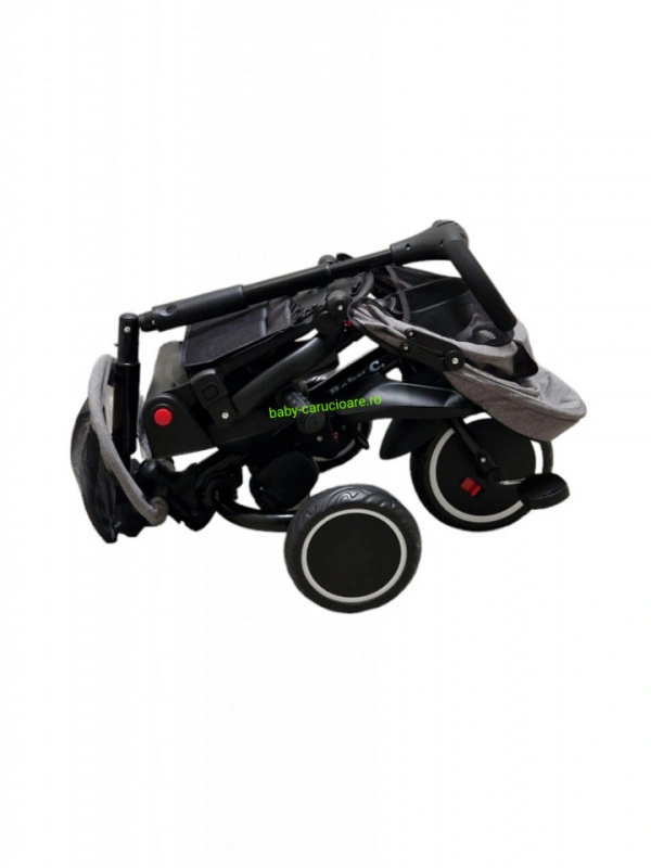Tricicleta-pliabila-multifuncționala-360°-Baby-C-cu-poziție-pentru-somn-cod-T-08-E-Gri - Img 5