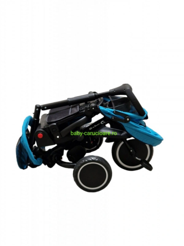 Tricicleta-pliabila-multifuncționala-360°-Baby-C-cu-poziție-pentru-somn-cod-T-08-E-Albastru - Img 4