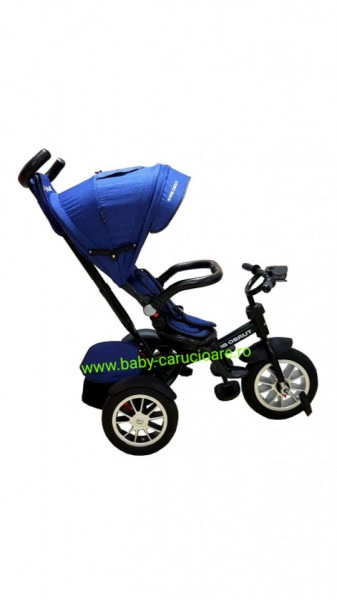 Tricicleta Turbo Bike cu poziție pentru somn Baby Care Albastru - Img 5
