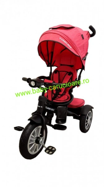 Tricicleta Turbo Bike cu poziție pentru somn Baby Care Pink - Img 4