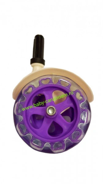 Premergător cu roți din silicon Baby Care Ratusca Purple - Img 5