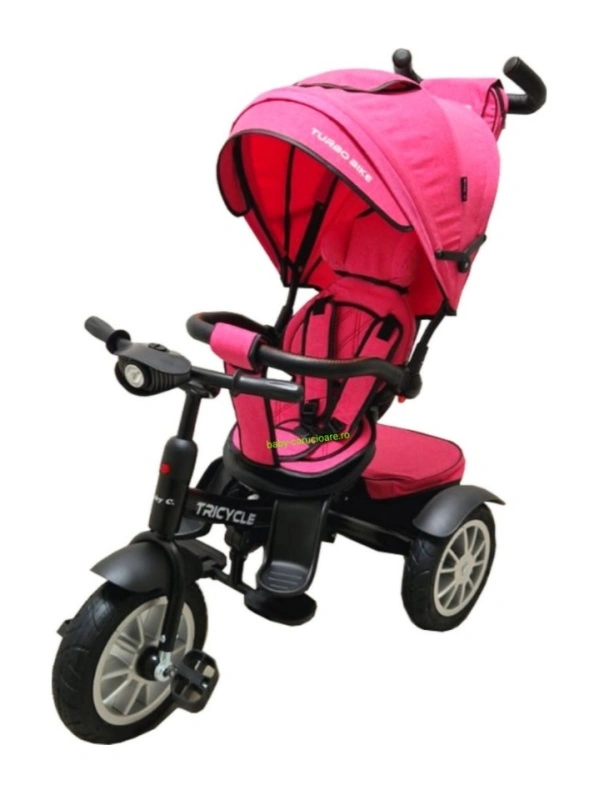 Tricicleta-multifuncționala-Turbo-Bike-cu-poziție-pentru-somn-Baby-Care-Roz - Img 5