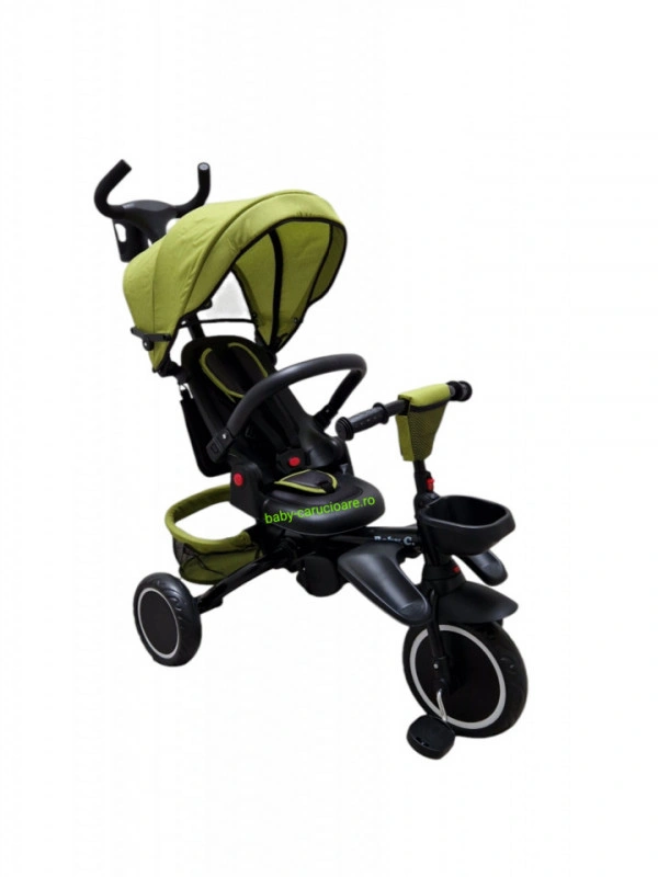 Tricicleta-pliabila-multifuncționala-360°-Baby-C-cu-poziție-pentru-somn-cod-T-08-E-Verde - Img 2