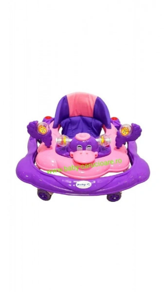 Premergător cu roți din silicon Baby Care Ratusca Purple - Img 6
