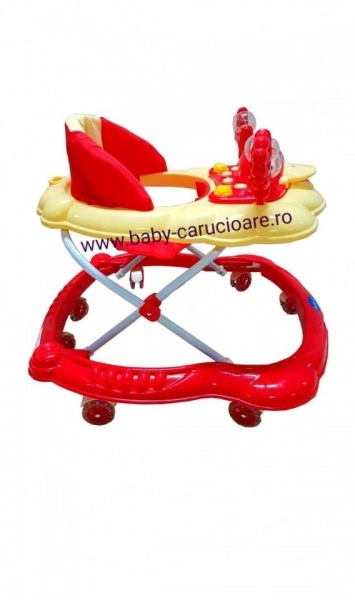 Premergator cu roți din silicon Baby Care Roșu - Img 3