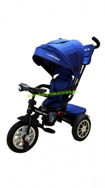 Tricicleta Turbo Bike cu poziție pentru somn Baby Care Albastru