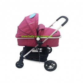 Cărucior nou născut Baby Care 2 in 1 YK 18 Fucsia