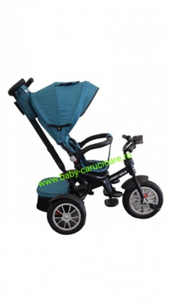 Tricicleta multifuncționala Turbo Bike cu poziție pentru somn Baby Care Turquoise - Img 6