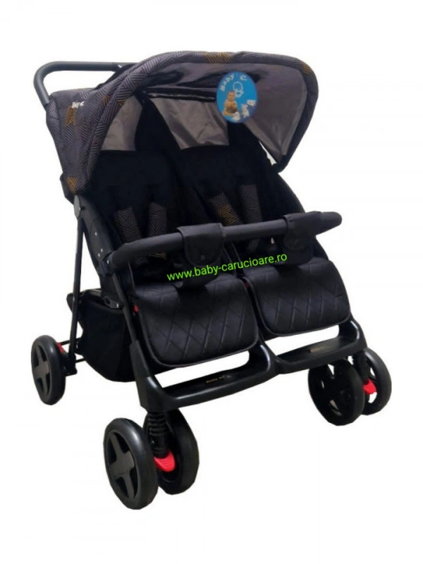 -Carucior-nou-nascut-2-in-1-Baby-C-pentru-gemeni-cod-P-700-Gri-Design-1 - Img 2