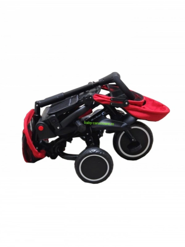 Tricicleta-pliabila-multifuncționala-360°-Baby-C-cu-poziție-pentru-somn-cod-T-08-E-Rosu - Img 5