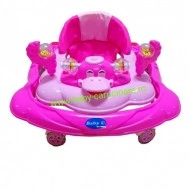 Premergator cu roți din silicon Baby Care Roz - Img 2