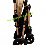 Cărucior nou născut 2 in 1 +plasă pentru insecte Baby Care 511 Dark Capuccino - Img 6
