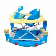 Premergător balansoar 2 in 1 Baby Care Ratusca Albastru - Img 3