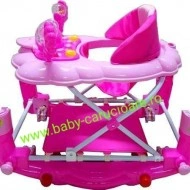 Premergator balansoar 2 in 1 cu roți din silicon Baby Care Ratusca Roz - Img 2