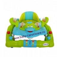 Premergator balansoar 2 in 1 cu roți din silicon Baby Care Ratusca Aqua - Img 3