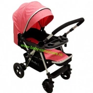 Cărucior nou născut 2 in 1 +plasă pentru insecte Baby Care 511 Pink - Img 2